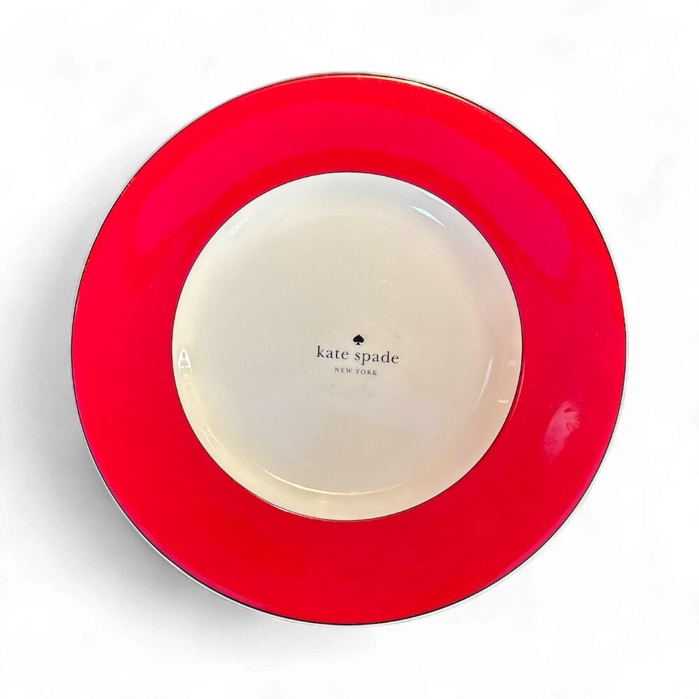 Kate Spade Rutherford Red Circle Plate 9 1/2 inch